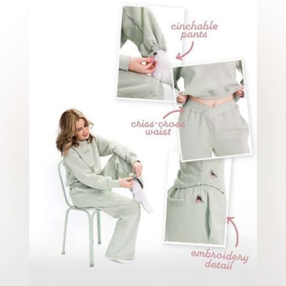 M. Fraise Go To Cinchable Sweatpants in Sage Green - Mia Maples - Picture 4 of 15